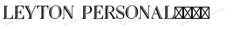 Leyton Personal字体转换